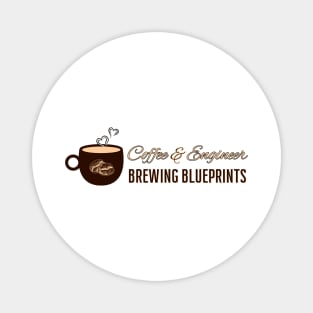 Engineering Brew: Coffee & Blueprints Magnet